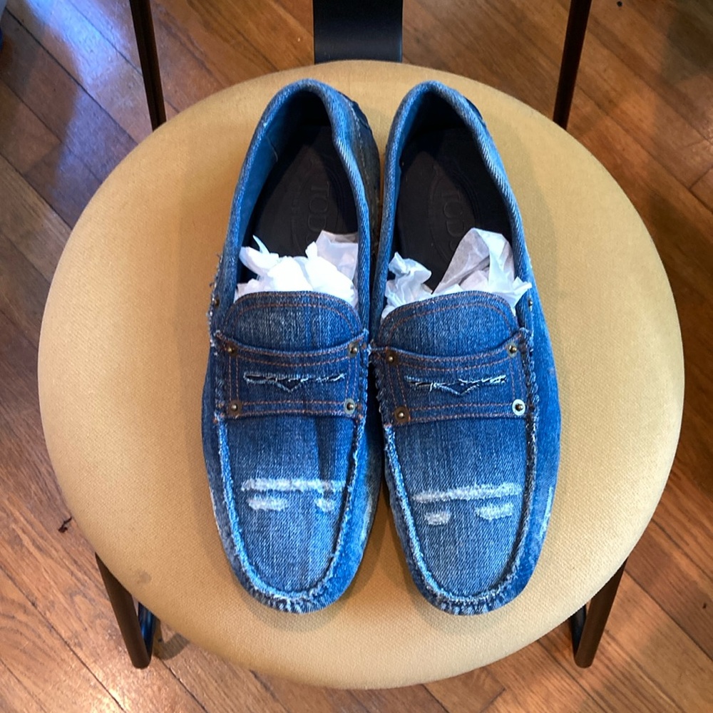 Tod’s Denim Loafers/ Driving Moccasin’s, Men’s size 8